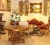 Import Living Room and Hotel Lobby Round Table With Paper and Glass Top from China
