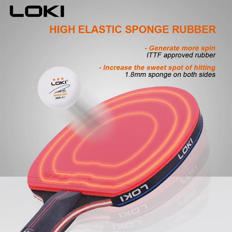loki in stock poplar wood paddle 4 set ping pong bats table tennis racket professional with carry bag