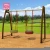 Import Lovely seat kids outdoor children swing rides with double seats and galvanised steel frames AP SW3009 from China