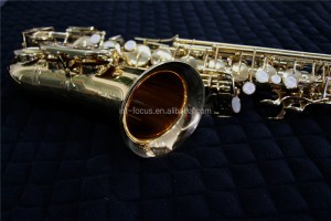 Low Price Gold Lacquer Student  Alto Saxophonr Brass Musical Instrument Beginner Alto Saxophone with case