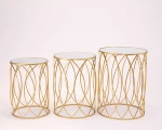 Luxurious round table set table home decoration coffee table