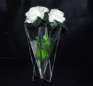 Luxury creative waterproof acrylic clear vase