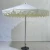 Import luxury double corrugated mid pole umbrella fabric cut piece quality sunshade chinese umbrella manufacturer furniture parasol from China