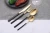 Import Luxury Flatware Set Stainless Steel Cutlery Set 18/10 With Black Handle from China