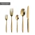Import luxury Gold and silver stainless steel flatware set elegant spoon and fork set gold plated cutlery wedding gift bulk table hotel from China