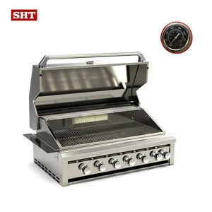 Luxury outdoor simple design module stainless steel built in gas bbq grill