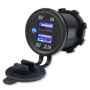 Manufacturer Price DC 12V USB Socket 3.1A Dual USB Car Charger Socket For Modified Car Motorcycle Boat Bus Marine
