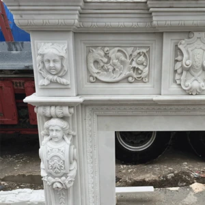 Marble white flame electric fireplace parts