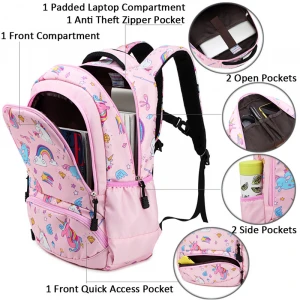 Meisohua Set of 3 Fashion Cute Bagpack Children Back Pack Lunch Bag Food Delivery Bag School Backpack Girl Kids