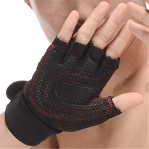 Men Women Workout with Full Palm Pad Strong Wrist Wraps Support Gym Weight Lifting Gloves
