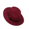 Mens Women Felt Fedora Wide Brim Panama Style Hat