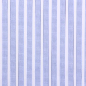 Mens wrinkle resistant dobby yarn dyed woven 100% cotton combed  blue stripe shirting fabric