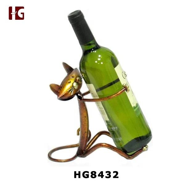 Metal Cat Wine Bottle Holder