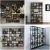 Import Metal storage bookcase home office iron frame shelf with wooden box from China
