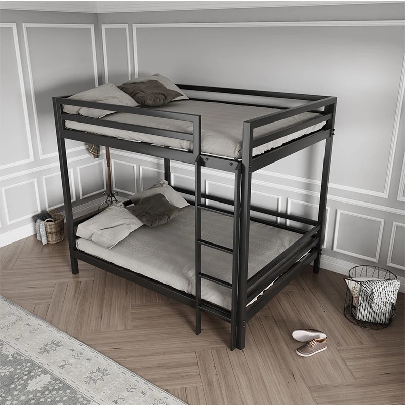 Metal student dormitory elevated double bunk bed