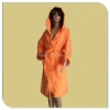 Microfiber suede bathrobe,double sided microfiber bathrobe