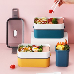 Microwave Heated Biodegradable Bento Tiffin Box Food Storage Container Plastic Storage Containers Food