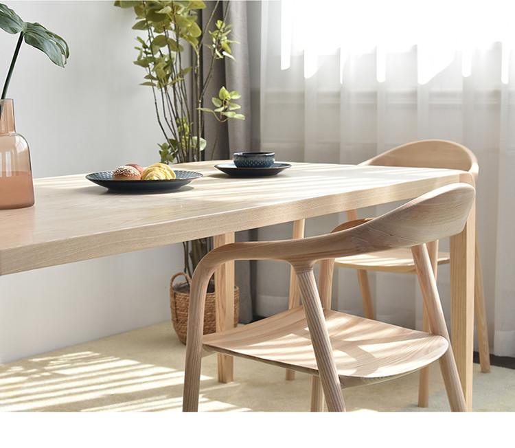 Buy Mid-century Modern Minimalist Dining Room Kitchen Table Natural ...