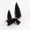 Mini Christmas Tree Wood Artificial Small Tree Black Table Top Tree Craft for Christmas Decoration