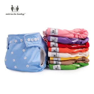 Miracle Baby Cloth Diapers Pants Reusable Pocket Diapers Adjustable for Baby Waterproof Underwear with One Insert Diaper