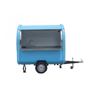 Mobile Barber Truck Hot Food Cart Modern Crepe Trailer Drinks Food Vending Trailer