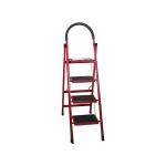 Modern design 4 steps red anti-skid ladder household ladder