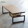 Modern Simplicity American Wrought Iron Wood Coffee Table Tea Table