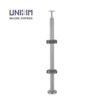 Modern SS Hand Rail Exterior Handrail Glass Fence Post For Balcony Stair