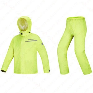 Motorcycle Rain Suit Waterproof Rain Jacket and Pants Set 2 Piece Rain Gear For Adult