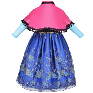 MQATZ Kid Princess Anna Dress Holiday Baby Girl Party Dress Children Cosplay Costume BXDCPF