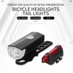 MTB bike light front rear and back led USB rechargeable waterproof mountain bicycle light set