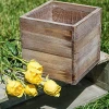 Multi-functional square archaize handmade wooden flower box with drawer
