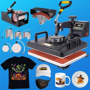 Multifunctional Combo 8 In 1 Heat Press Sublimation Machine With Mug Plate Hat Press For t-Shirt