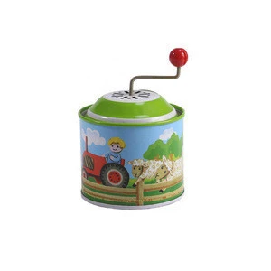 music tin box for childrens toy set customized pattern