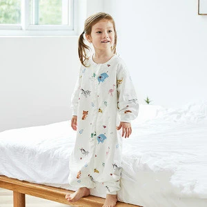 MuslinTree brearthable 100% cotton baby sleeping bag for summer