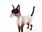 Muzzles Dog Basket Muzzle Rounded Mesh Muzzle Adjustable Dog Mouth Cover Anti-Bite Breathable Cover