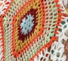 MY922 BOHO Summer Multi color Plaid Hand crocheted Spaghetti Strap Long Dress Retro Women V neck Backless Sling Dresses Beach