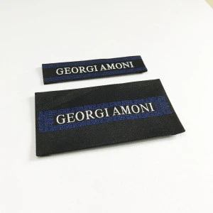 Name Logo Trademark woven embroidered woven label