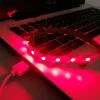 new 5V 5050 red led strip with 660nm 665nm 670nm red color USB cable dimmer red led grow light