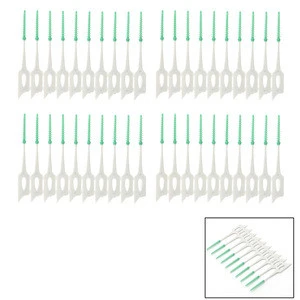 New Arrival Soft Clean Between Interdental Floss Brushes Random Color Oral Care Tool 40 PCS/Pack Elastic Massage Gums Toothpick