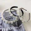 New Bride Bundle Hair Accessories  Cross Wide Edge String Of Beads Hair Band Stereoscopic Pearl Flower Headband