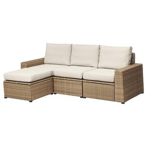 New Design Curved Pe Plastic Used Outdoor Furniture Rattan Sofa Bed Set For Sale