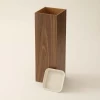 New design household Antique Solid Square Vintage Wood Umbrella Stand