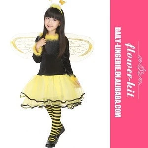 New design Lovely Design Yellow Bee Dress kids girls cosplay Fairy Tale Costume For Kids