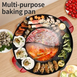New design non stick bbq electric grill pan home cheap frying pan pancake maker pan