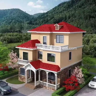 New Design Prefabricated Building Steel Structure Frame Villa Prefab House