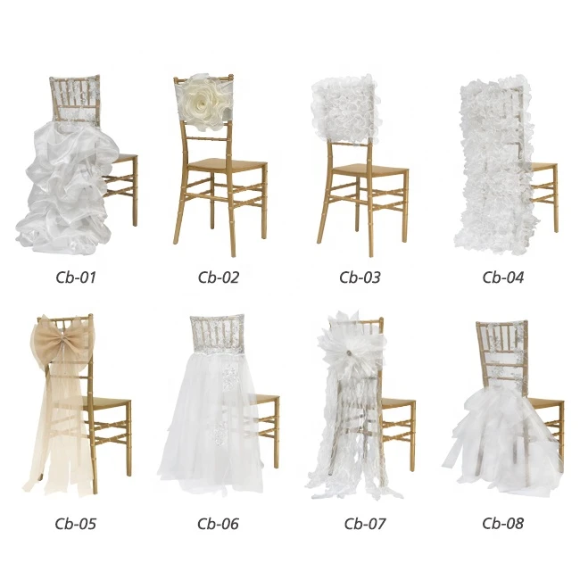 New Design Tiffany Chair Sash Wedding Chair Bow