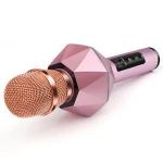 New Professional Mini Portable Diamond Design Wireless Handheld Karaoke Microphone with Speaker
