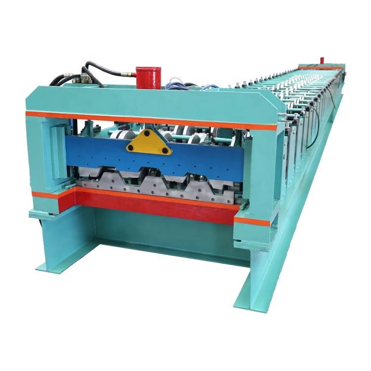 New Profile 915 Steel Floor Deck Cold Roll Forming Making Machine Used For Steel Structural Floor