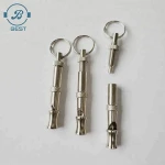 New Stainless Steel Silver Dog Whistle With Key Chain Pet Training Products
